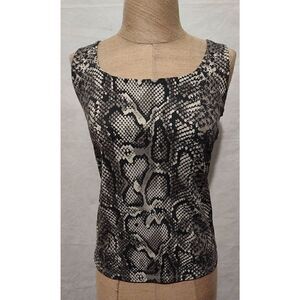 ZARA BASIC PORTUGAL Size Medium. Snake print greys, taupe and black